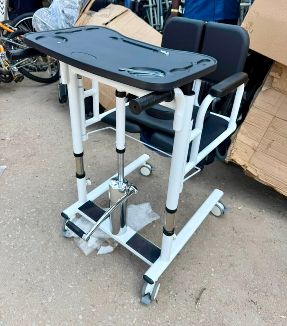 Adjustable Overbed Table (Hospital Bedside Table)